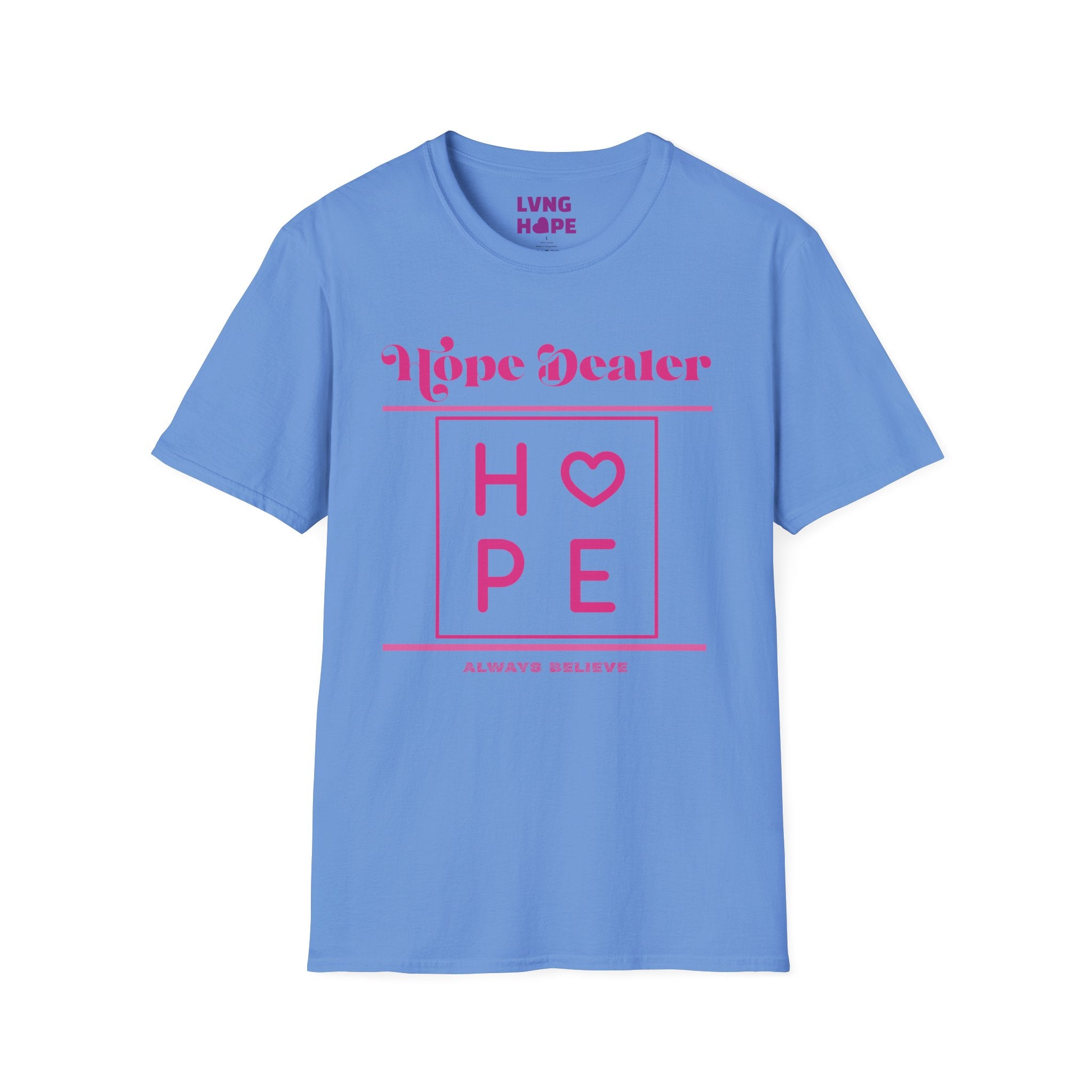Hope Dealer Graphic Tee — Pink Inspirational T-Shirt
