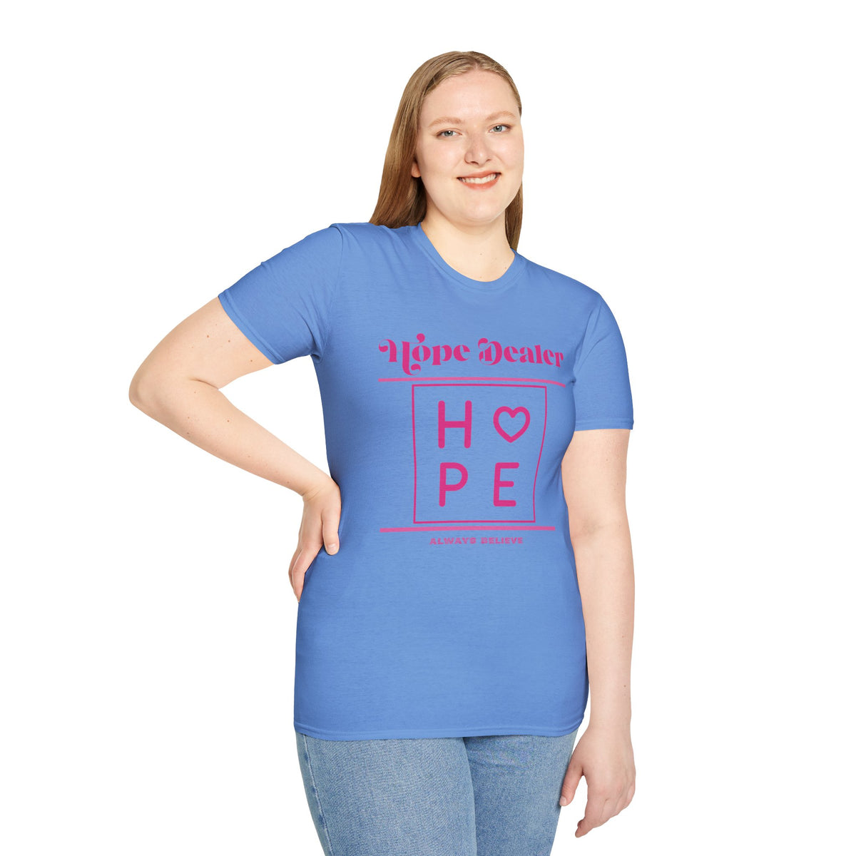 Hope Dealer Pink Heart T-Shirt — Inspirational Graphic Tee
