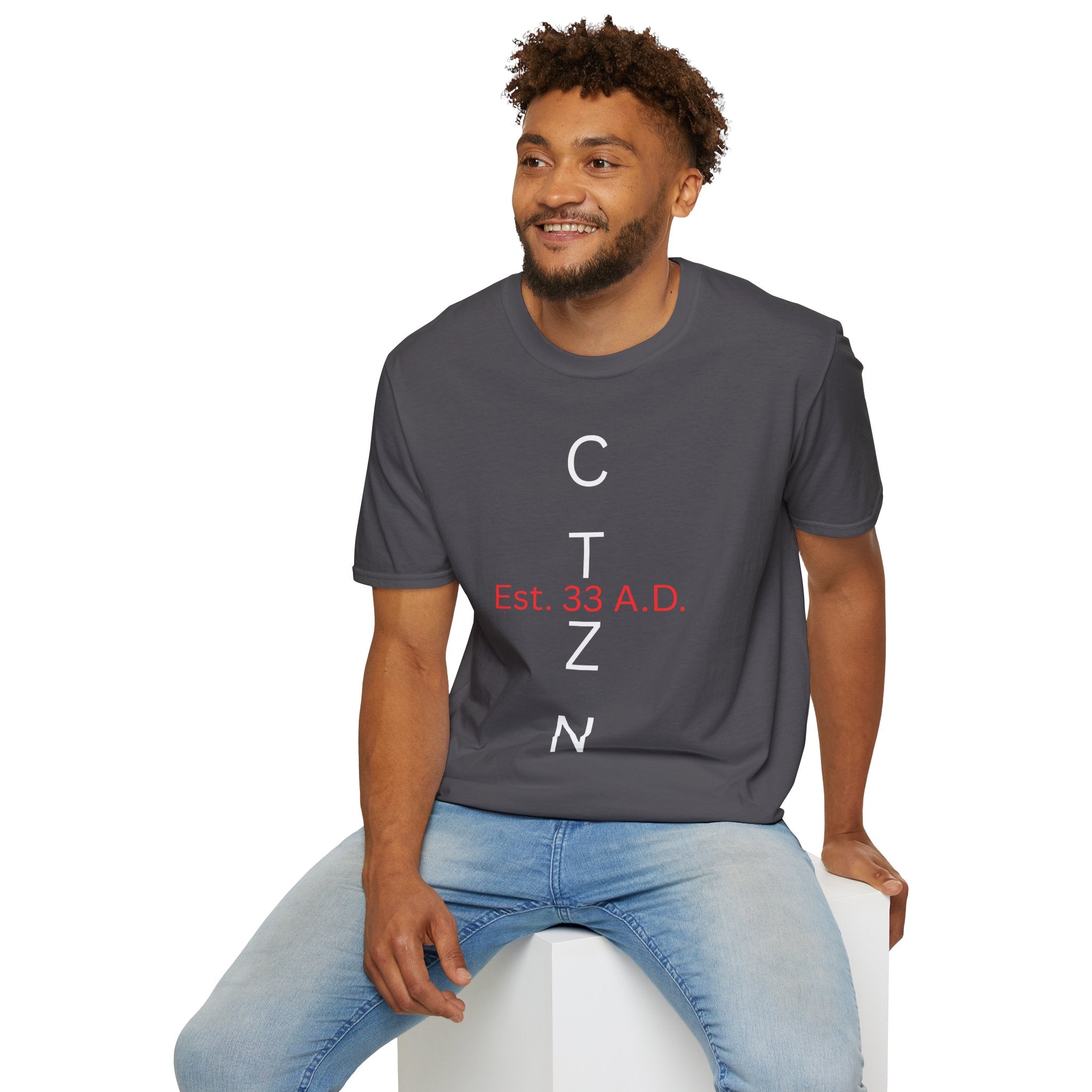 CTZN T-Shirt — CTZN Vertical Logo “Est. 33 A.D.” Graphic Tee