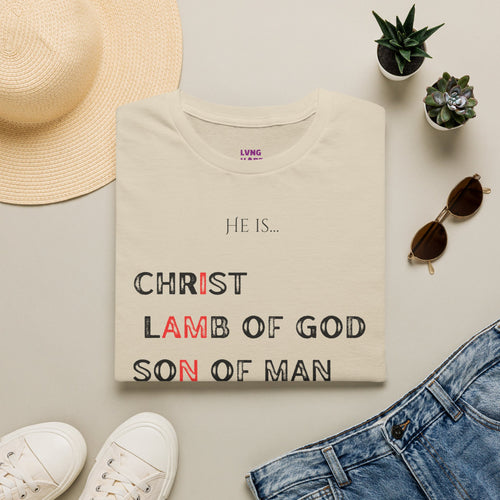 Christian Graphic T‑Shirt — Unisex "He Is... "