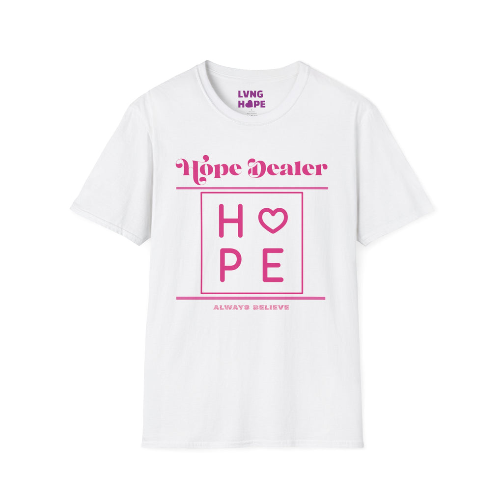 Hope Dealer Graphic Tee — Pink Inspirational T-Shirt