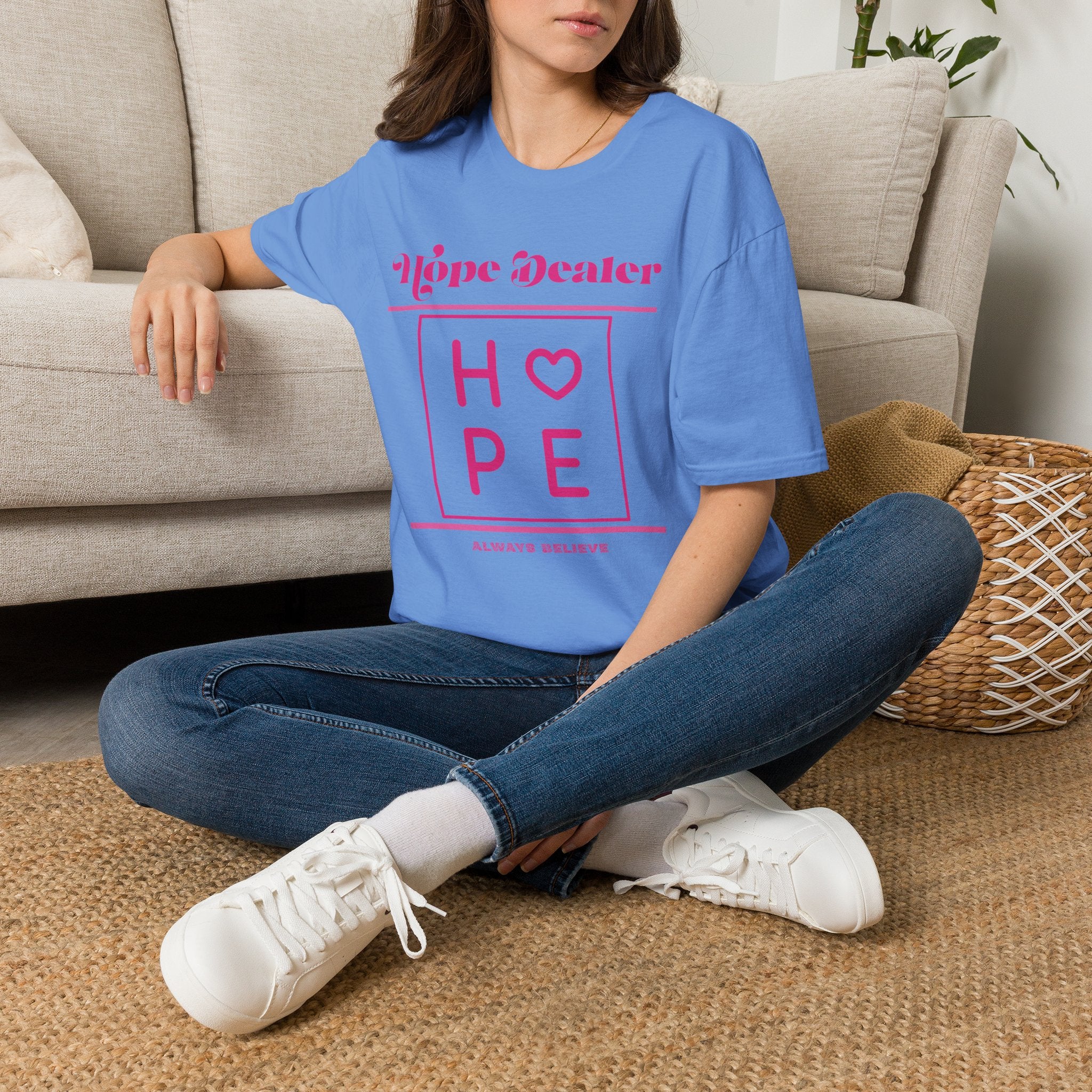 Hope Dealer Graphic Tee — Pink Inspirational T-Shirt
