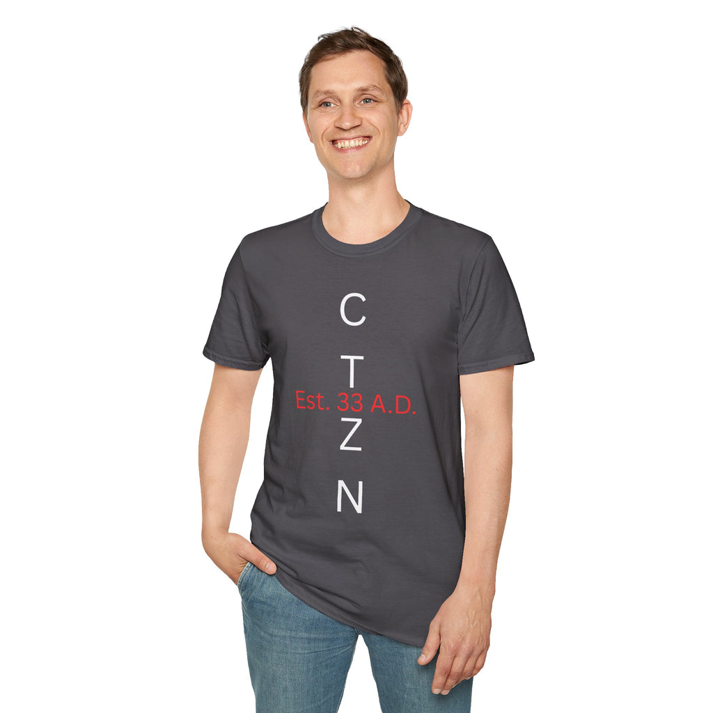 CTZN T-Shirt — CTZN Vertical Logo “Est. 33 A.D.” Graphic Tee