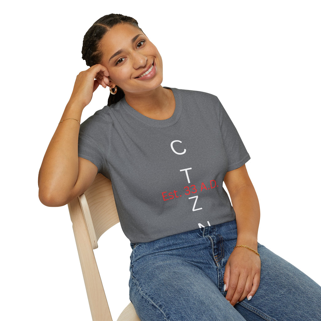 CTZN T-Shirt — CTZN Vertical Logo “Est. 33 A.D.” Graphic Tee