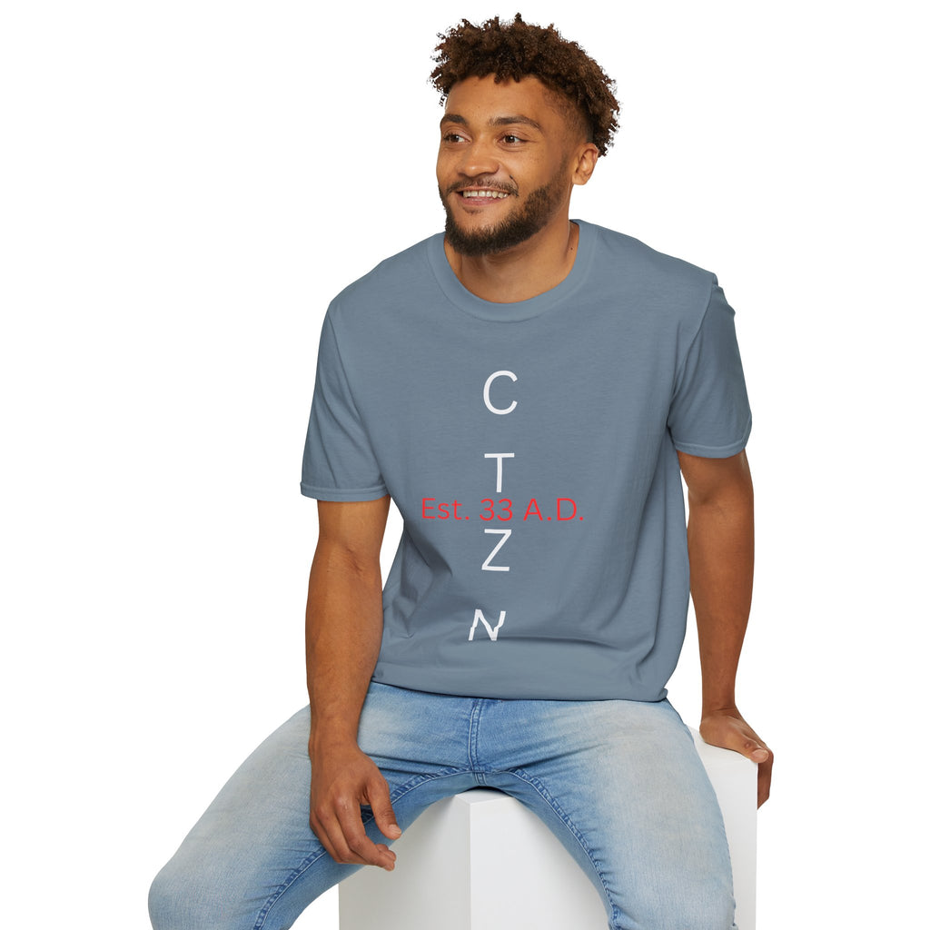 CTZN T-Shirt — CTZN Vertical Logo “Est. 33 A.D.” Graphic Tee