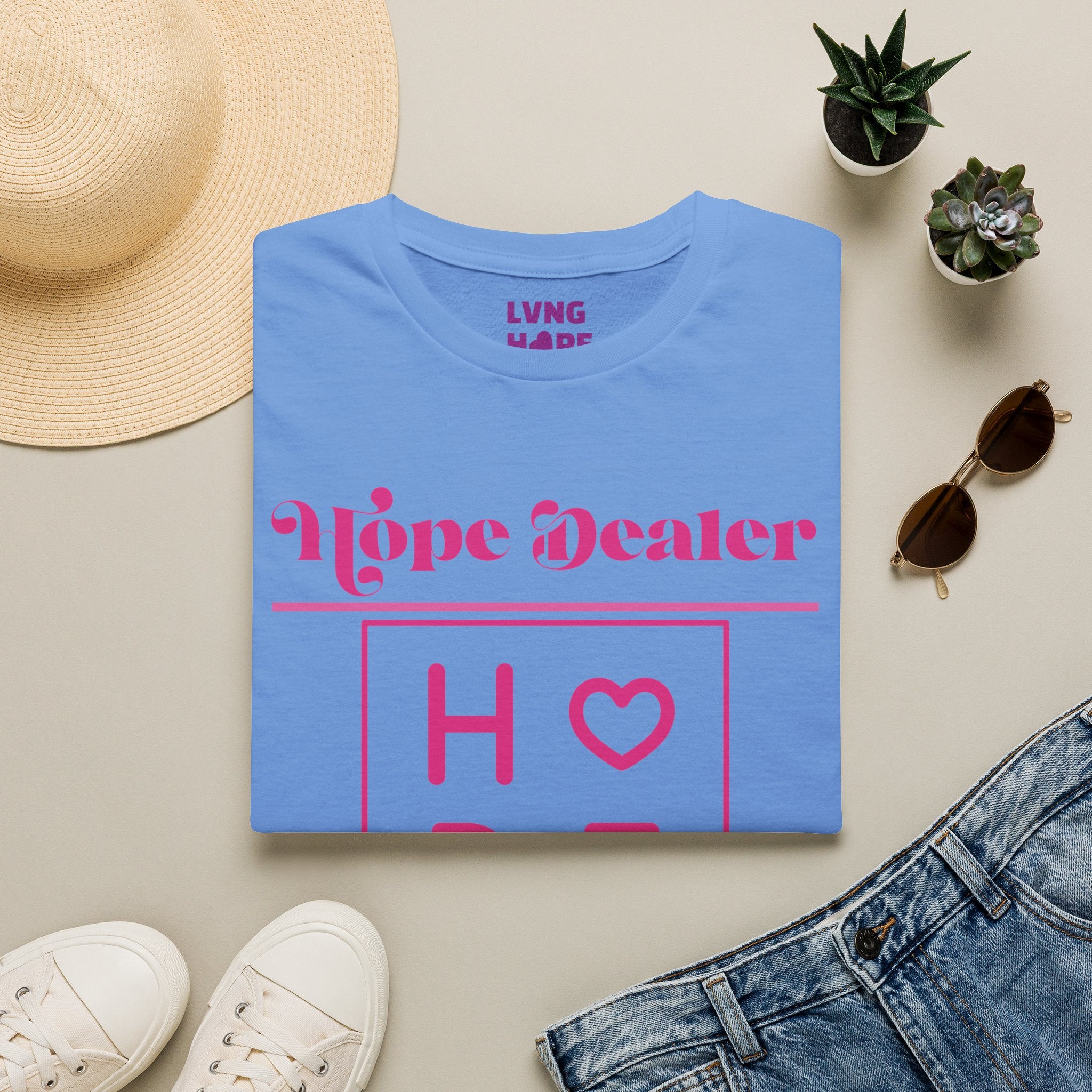 Hope Dealer Graphic Tee — Pink Inspirational T-Shirt
