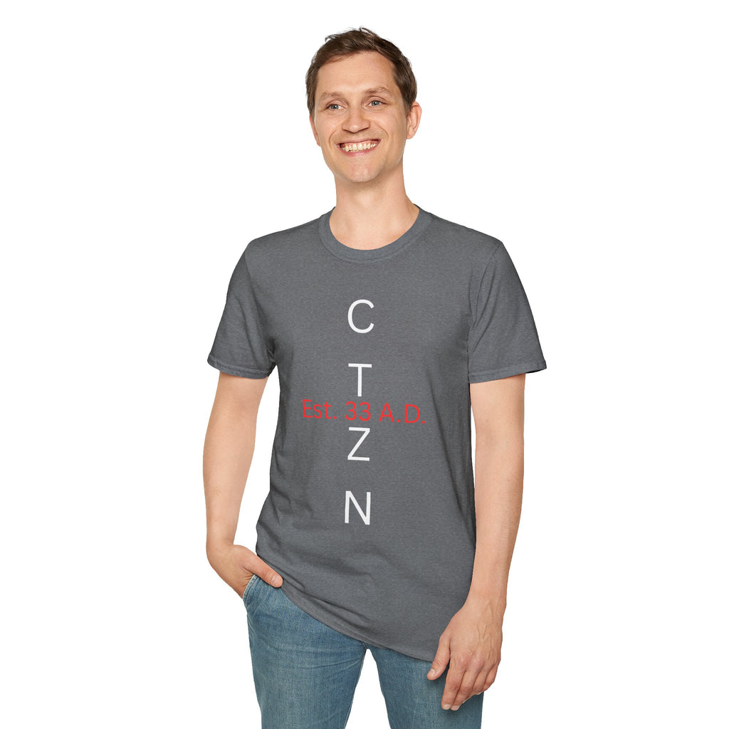 CTZN T-Shirt — CTZN Vertical Logo “Est. 33 A.D.” Graphic Tee