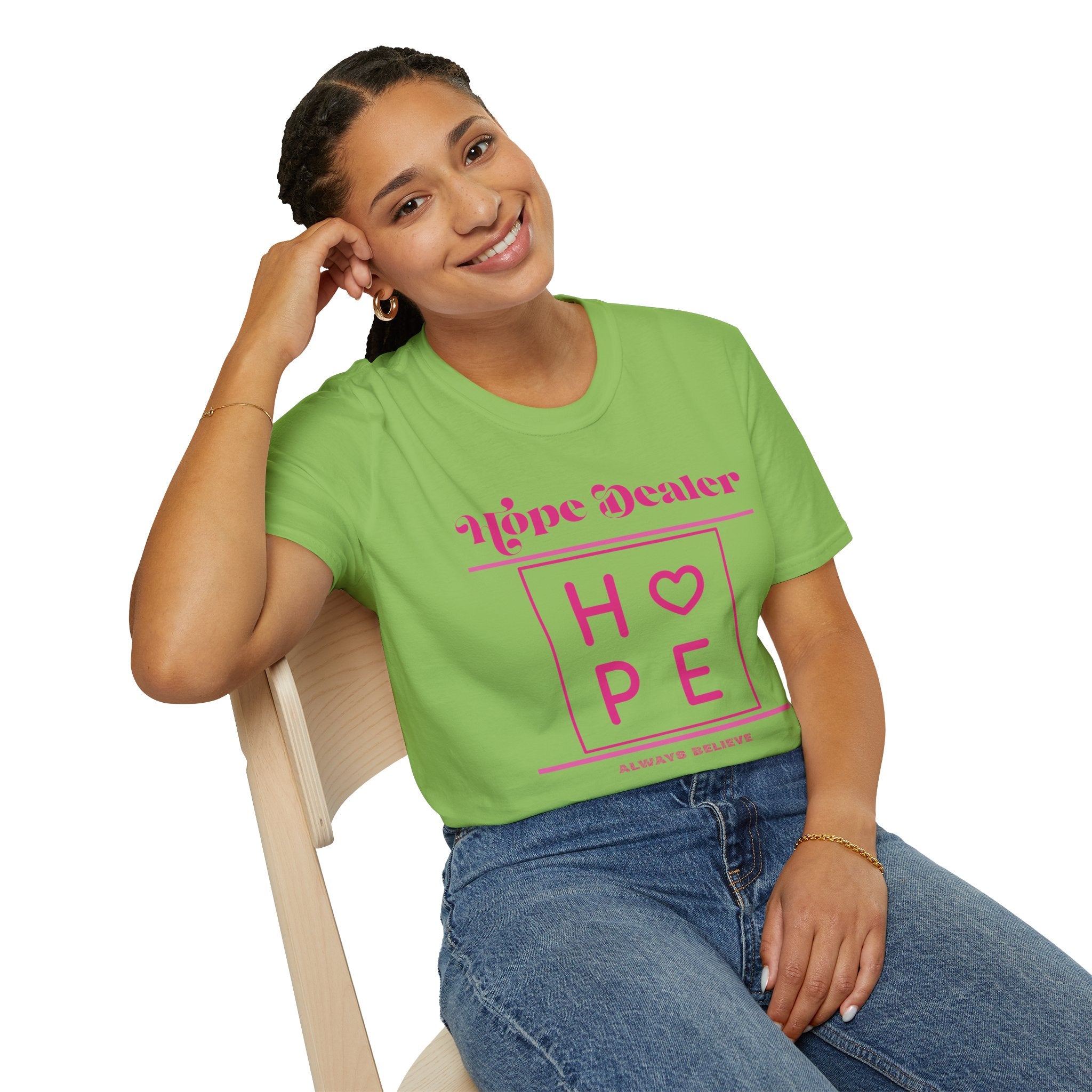 Hope Dealer Pink Heart T-Shirt — Inspirational Graphic Tee