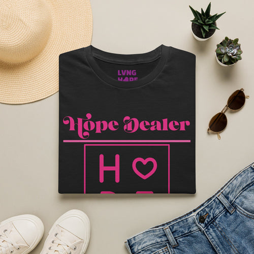 Hope Dealer Graphic Tee — Pink Inspirational T-Shirt