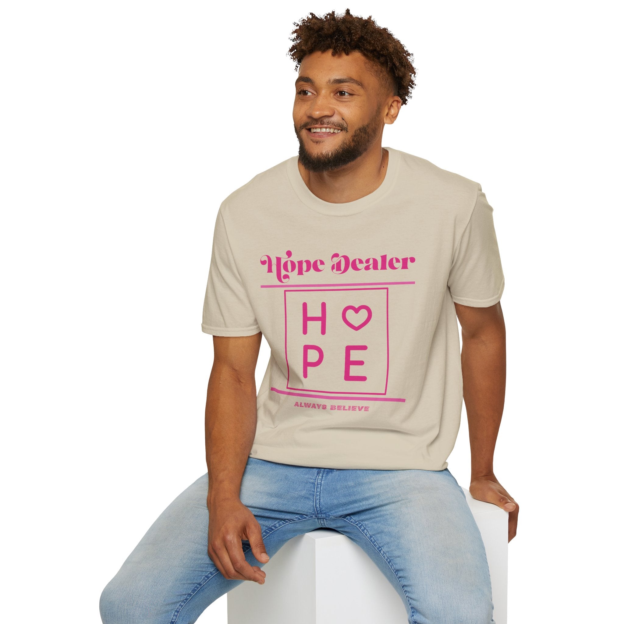 Hope Dealer Pink Heart T-Shirt — Inspirational Graphic Tee
