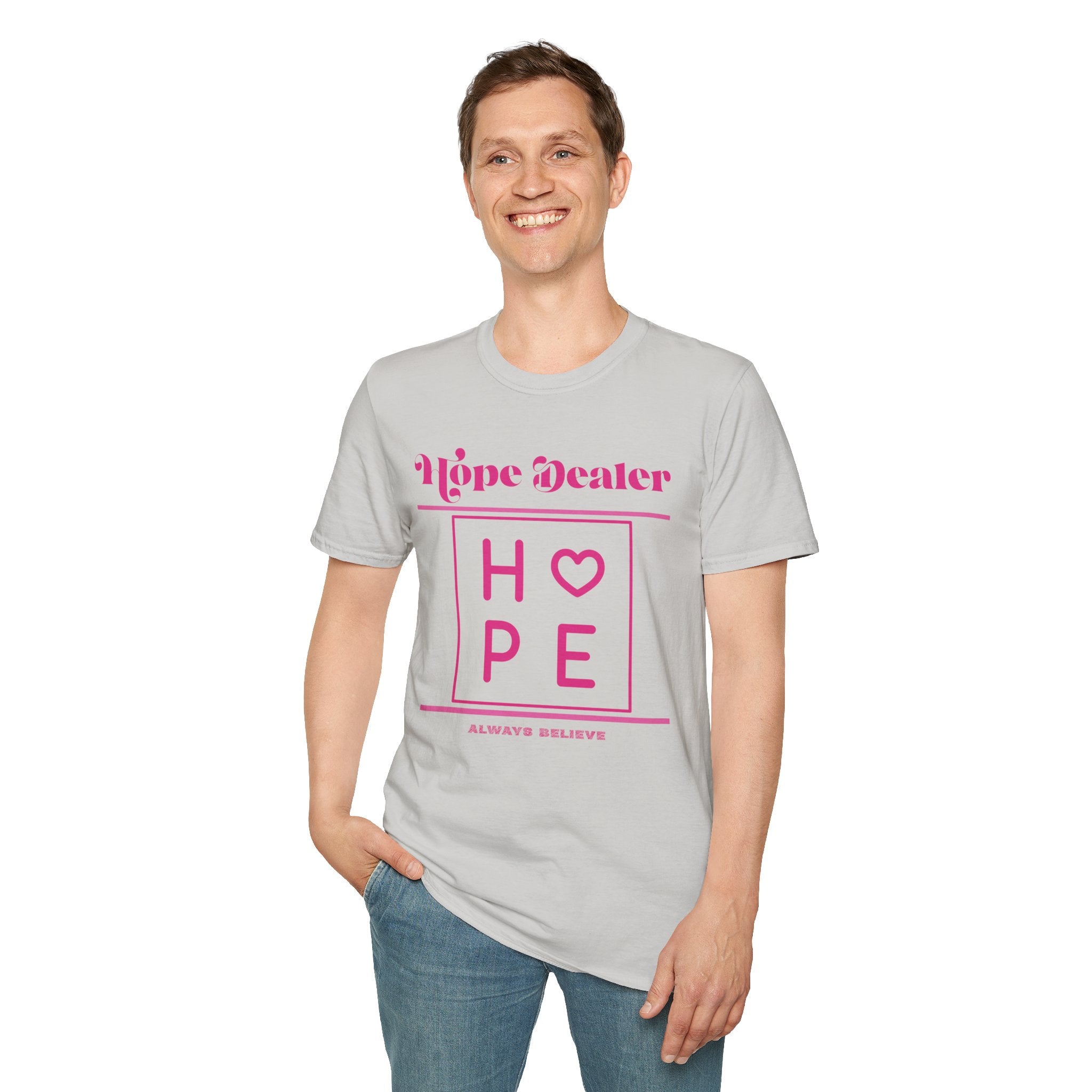 Hope Dealer Pink Heart T-Shirt — Inspirational Graphic Tee