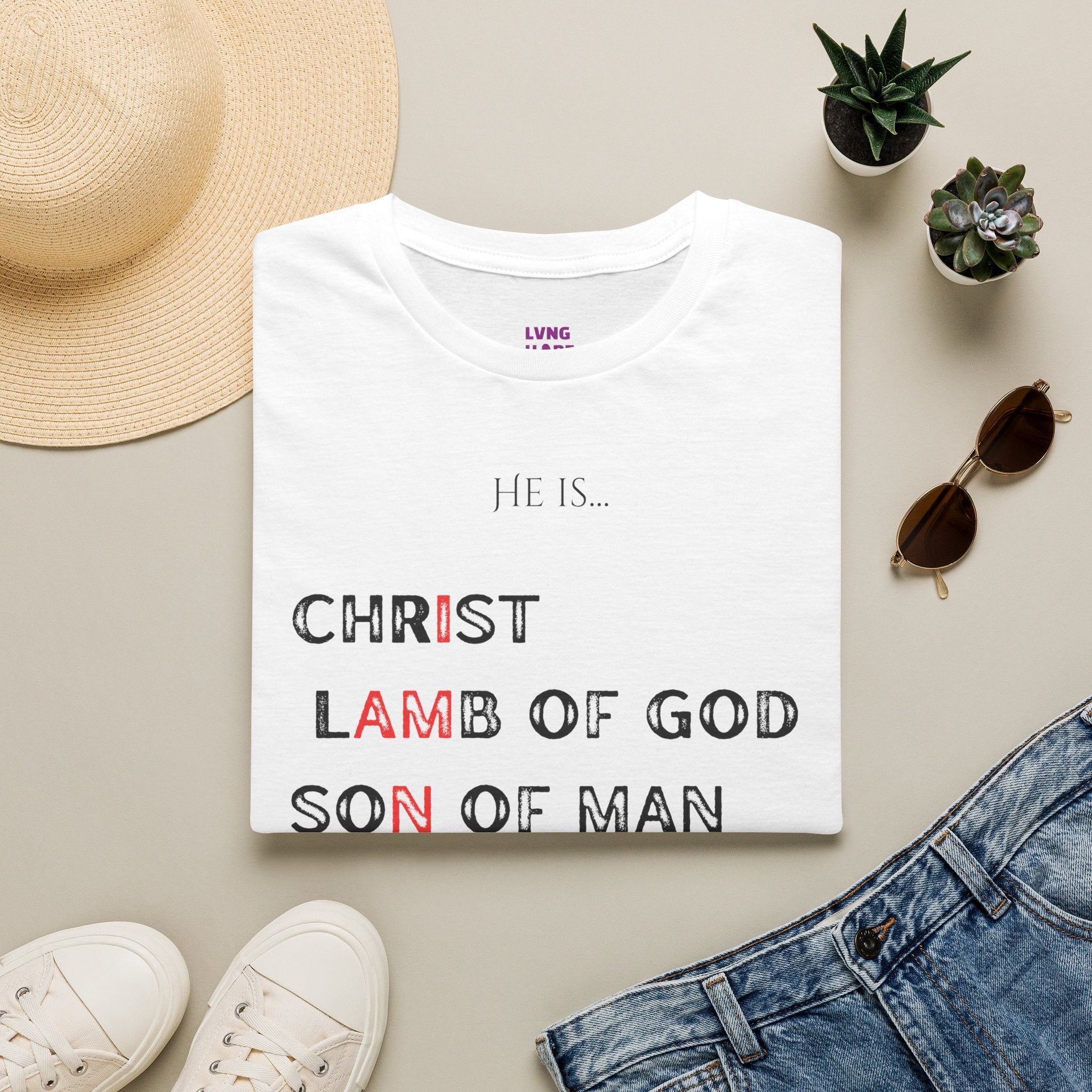 Christian Graphic T‑Shirt — Unisex "He Is... "