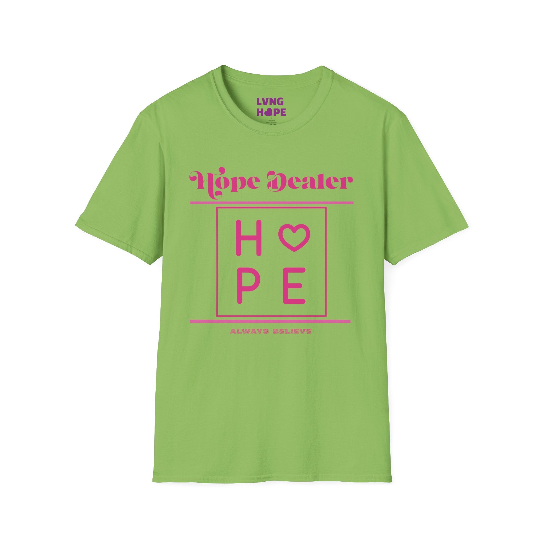 Hope Dealer Graphic Tee — Pink Inspirational T-Shirt