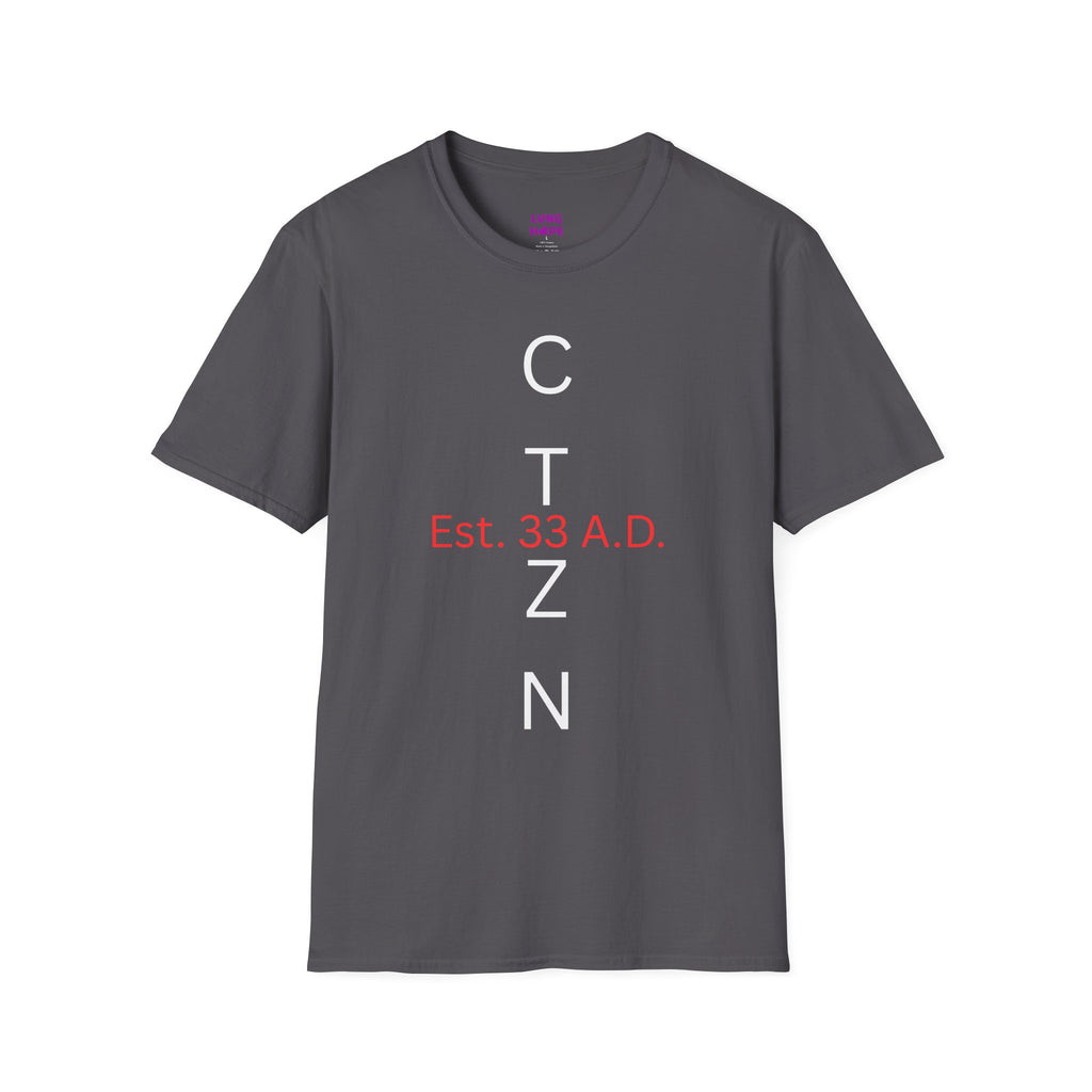 CTZN T-Shirt — CTZN Vertical Logo “Est. 33 A.D.” Graphic Tee