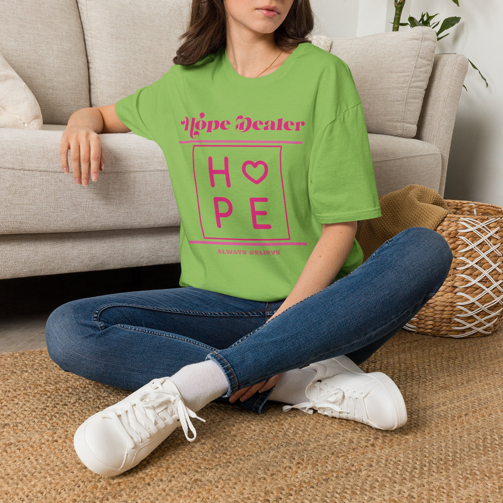 Hope Dealer Graphic Tee — Pink Inspirational T-Shirt