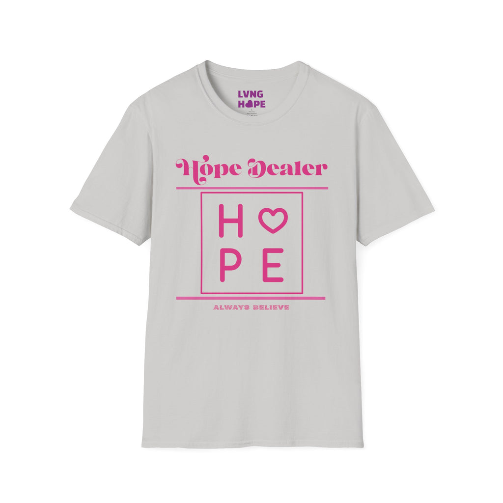 Hope Dealer Graphic Tee — Pink Inspirational T-Shirt