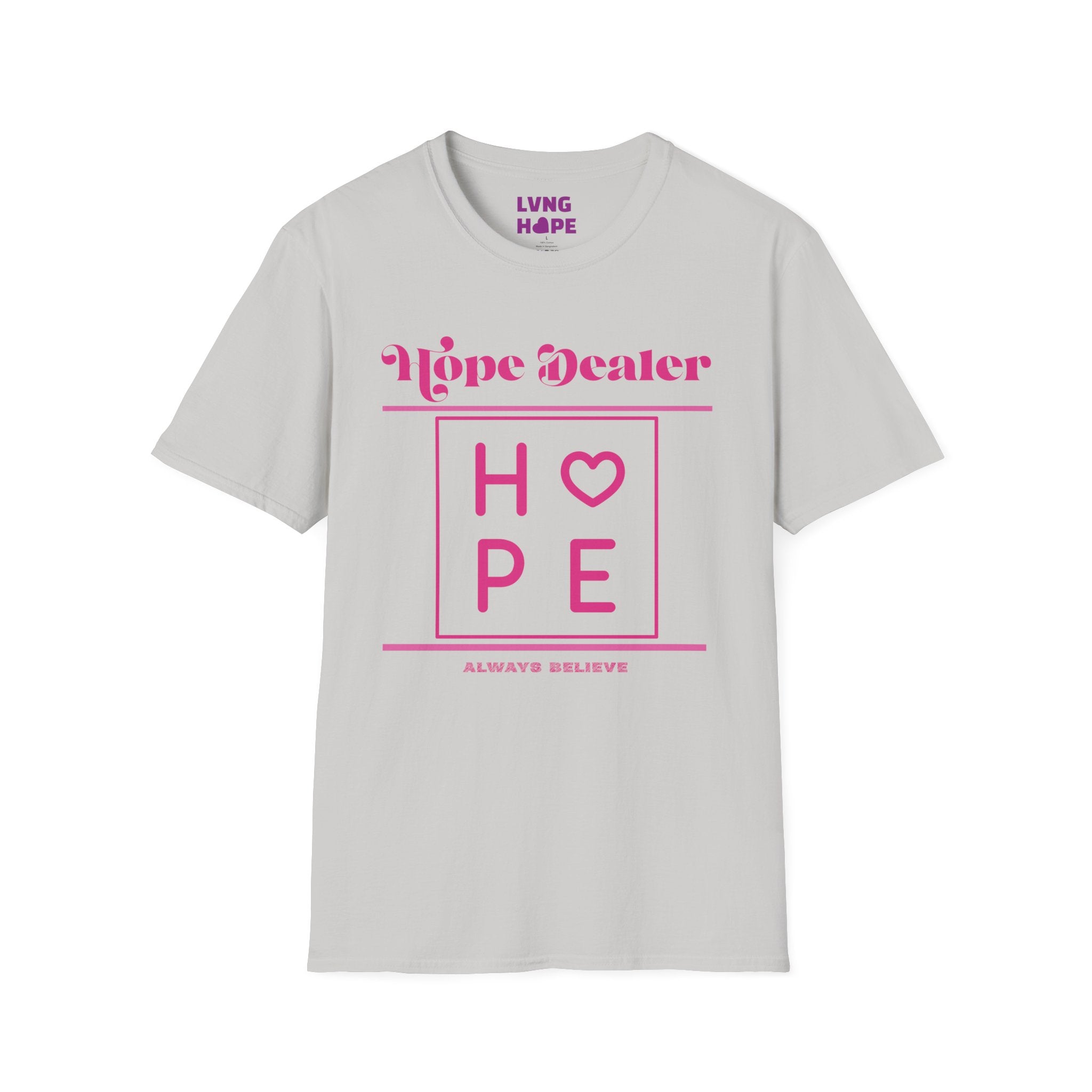 Hope Dealer Graphic Tee — Pink Inspirational T-Shirt