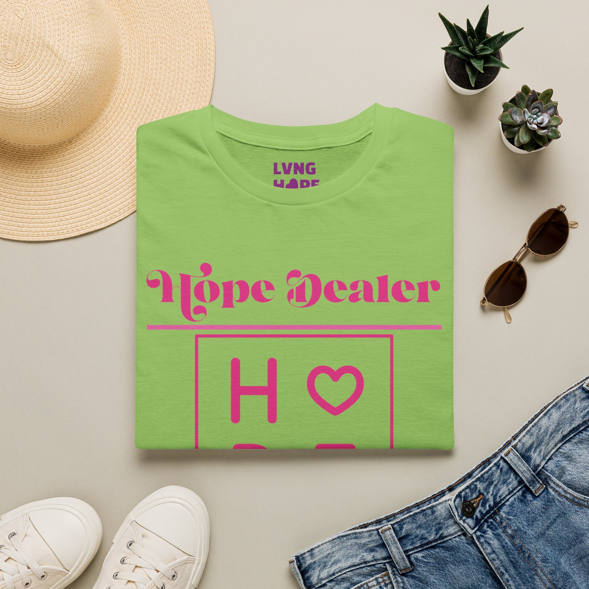 Hope Dealer Graphic Tee — Pink Inspirational T-Shirt